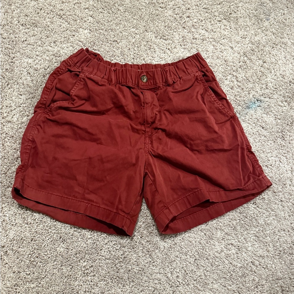 Women's Casual Red Cargo Shorts
